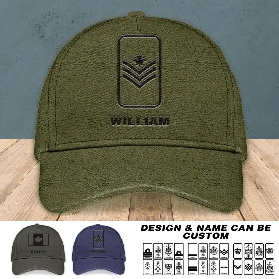 Personalized Canadian Solider/ Veteran Peaked Cap 3D Printed QTHQ2111
