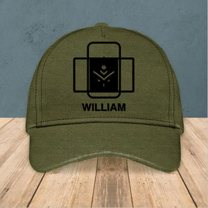 Personalized Canadian Solider/ Veteran Peaked Cap 3D Printed QTHQ2111