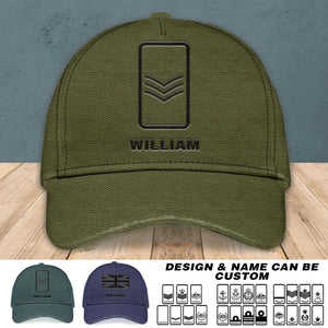 Personalized UK Solider/ Veteran Peaked Cap 3D Printed QTHQ2111