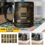 Personalized Canadian Solider/ Veteran Flag Rank Camo Ceramics Mug 22NOV-HY22