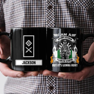 Personalized I Am A Grumpy Veteran I Can Fix Stupid But It's Gonna Hurt Irish Veteran/Soldier Printed Mug QTHQ2311