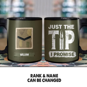 Personalized Juts The Tip I Promise UK Solider/ Veteran Printed Mug 22NOV-HY23