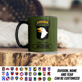 Personalized US Solider/ Veteran With Division Name  Printed Mug 22NOV-DT23