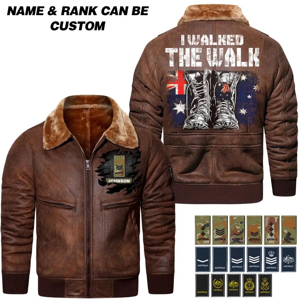 Personalized Australian Solider/ Veteran Rank Printed 3D Leather Jacket Fur 22NOV-HQ23