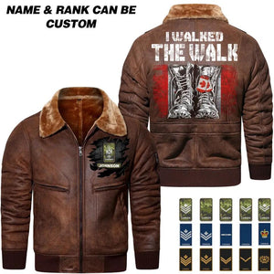 Personalized Canadian Solider/ Veteran Rank Printed 3D Leather Jacket Fur 22NOV-HQ23