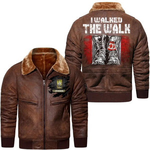 Personalized Canadian Solider/ Veteran Rank Printed 3D Leather Jacket Fur 22NOV-HQ23