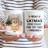 Personalized Meowy Catmas Human Servant Printed Mug 22NOV-DT24