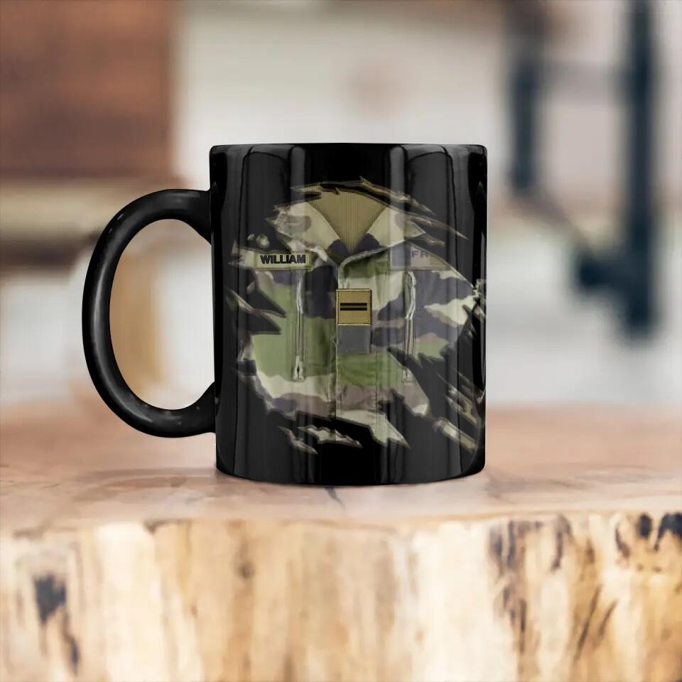 Personalized French Solider/ Veteran Rank Tear Printed Mug 22NOV-HQ24