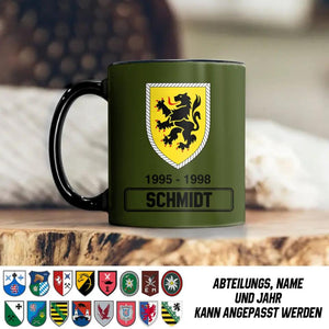 Personalized German Solider/ Veteran With Divisions Black Mug Printed 22NOV-DT24