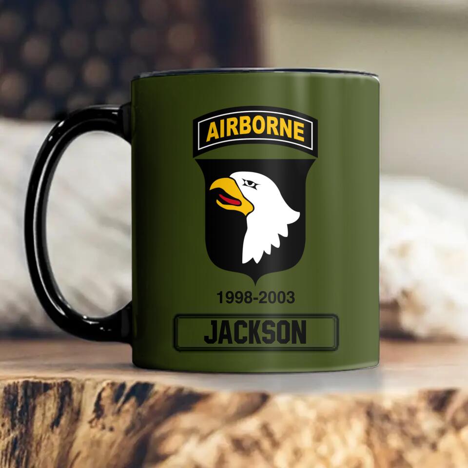 Personalized US Solider/ Veteran With Division Name  Printed Mug 22NOV-DT23