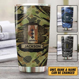 Personalized Australian Veteran/Soldier Rank Tear Camo Tumbler Printed 22NOV-HY24