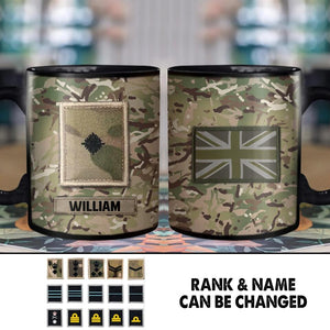 Personalized UK Solider/ Veteran Rank Mug Printed 22NOV-HY24