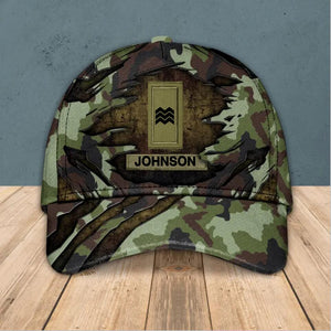 Personalized Irish Solider/ Veteran Tear Rank Camo Peaked Cap 3D Printed 22NOV-HQ26