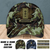 Personalized Irish Solider/ Veteran Tear Rank Camo Peaked Cap 3D Printed 22NOV-HQ26