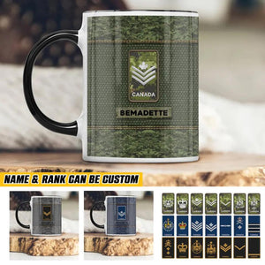 Personalized Canadian Solider/ Veteran Rank Camo  Printed Accent Mug 22NOV-HQ28