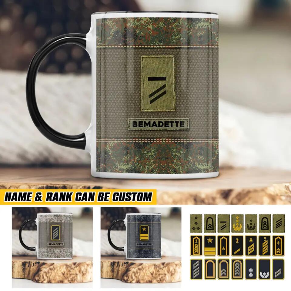 Personalized German Solider/ Veteran Rank Camo  Printed Accent Mug 22NOV-HQ28