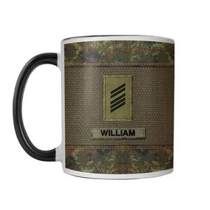 Personalized German Solider/ Veteran Rank Camo  Printed Accent Mug 22NOV-HQ28