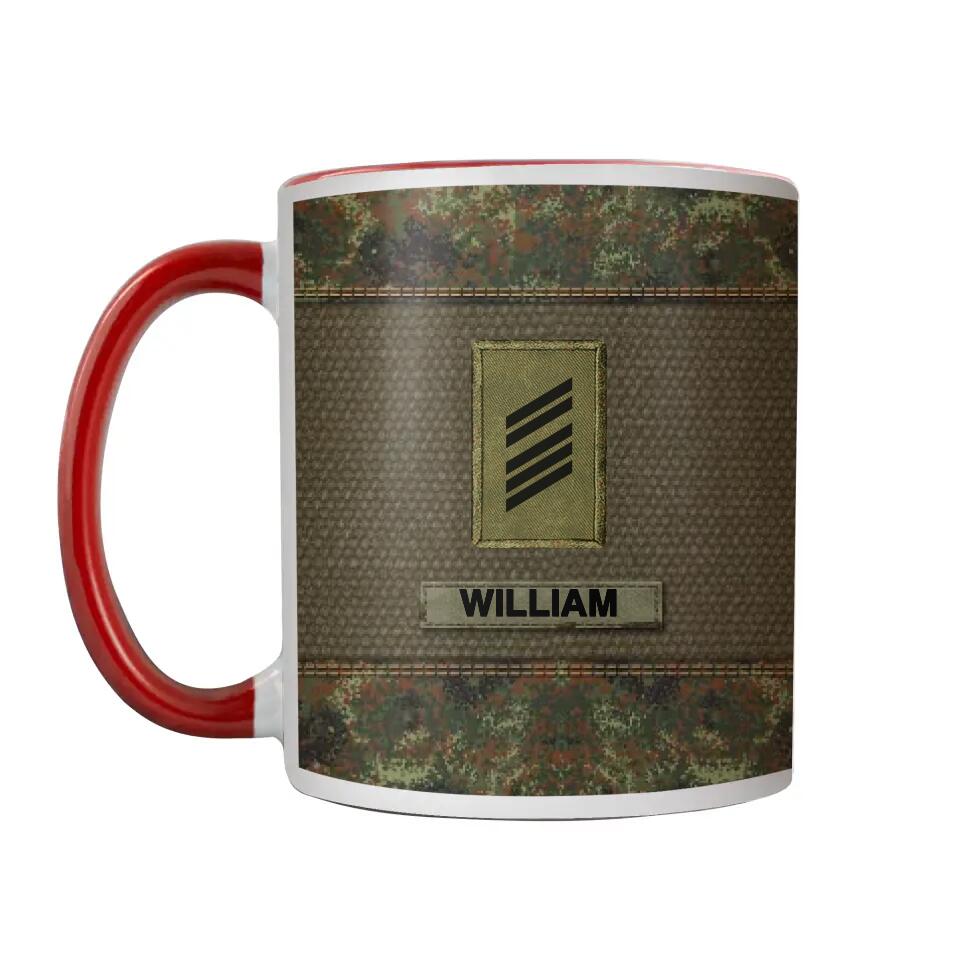 Personalized German Solider/ Veteran Rank Camo  Printed Accent Mug 22NOV-HQ28