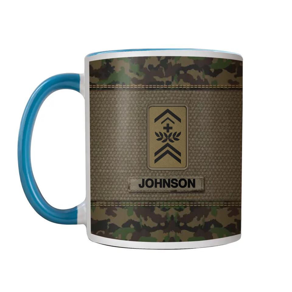 Personalized Swiss Solider/ Veteran Rank Camo  Printed Accent Mug 22NOV-HQ28