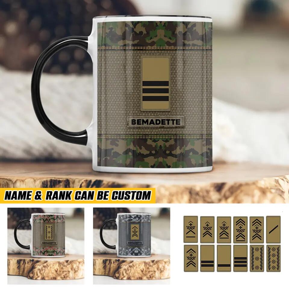 Personalized Swiss Solider/ Veteran Rank Camo  Printed Accent Mug 22NOV-HQ28