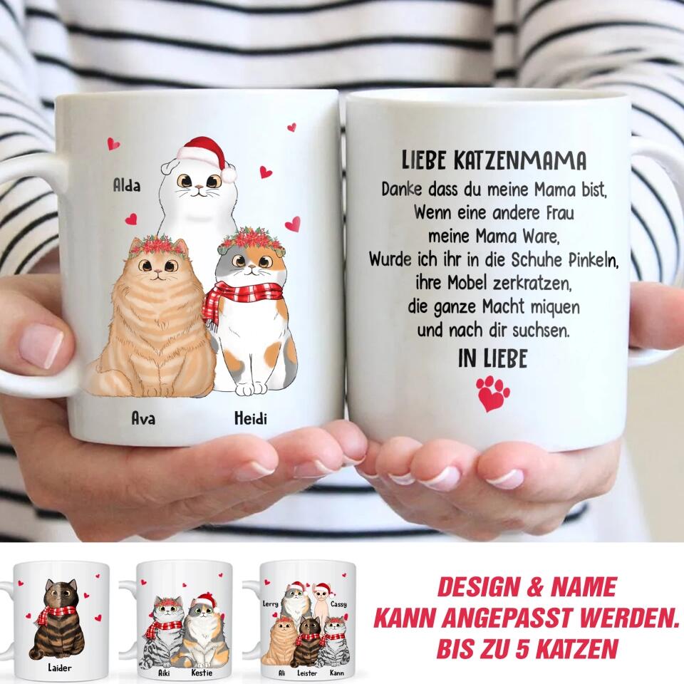 Personalized German Love Cat Mug Printed 22NOV-DT28