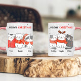 Personalized Meowy Christmas Cat Lovers Printed Accent Mug 22NOV-HQ29