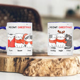 Personalized Meowy Christmas Cat Lovers Printed Accent Mug 22NOV-HQ29