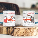 Personalized Meowy Christmas Cat Lovers Printed Accent Mug 22NOV-HQ29