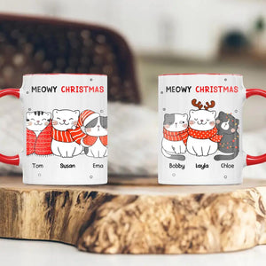 Personalized Meowy Christmas Cat Lovers Printed Accent Mug 22NOV-HQ29