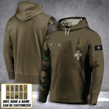 Personalized Swiss Solider/ Veteran Camo With Name and Rank Hoodie 3D Printed QTDT2911
