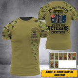 Personalized We Owe Illegals Nothing We Owe Our Australian Veteran Everything 3D Printed Tshirts 22NOV-HQ29