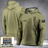 Personalized Australian Solider/ Veteran Camo With Name and Rank Hoodie 3D Printed QTDT2911