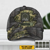 Personalized Austrian Solider/ Veteran Tear Rank Camo Peaked Cap 3D Printed 22NOV-DT30