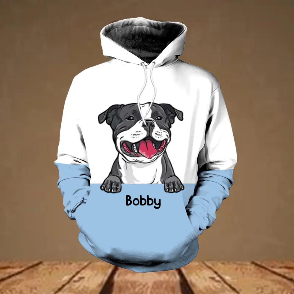 Personalized Dog Lovers Mixed 3D Hoodie Printed QTHQ3011