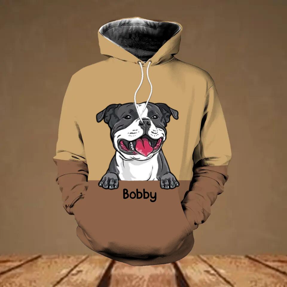 Personalized Dog Lovers Mixed 3D Hoodie Printed QTHQ3011
