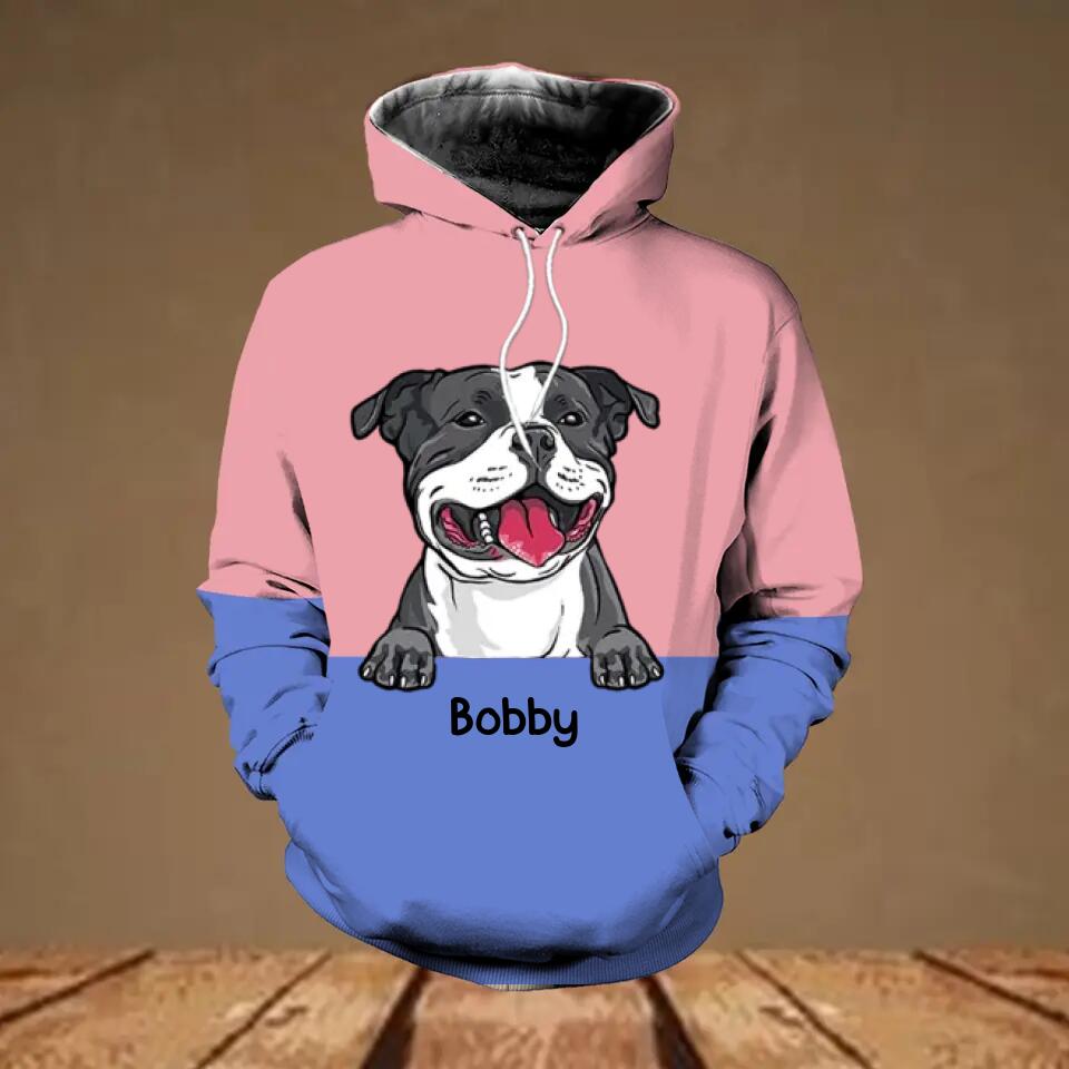 Personalized Dog Lovers Mixed 3D Hoodie Printed QTHQ3011