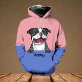 Personalized Dog Lovers Mixed 3D Hoodie Printed QTHQ3011