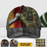 Personalized German Solider/ Veteran Rank Camo Peaked Cap 3D Printed 22NOV-DY30