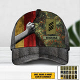 Personalized German Solider/ Veteran Rank Camo Peaked Cap 3D Printed 22NOV-DY30
