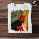 Personalized Hand Holding Flag German Solider/Veteran Rank Camo Tshirt Printed 22DEC-DT01