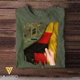 Personalized Hand Holding Flag German Solider/Veteran Rank Camo Tshirt Printed 22DEC-DT01