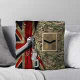 Personalized British Veterans/Soldier Camo Flag Pillow Printed 22DEC-HY01