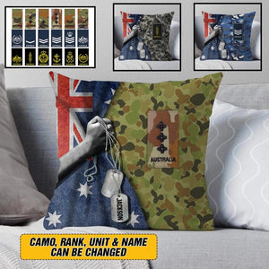 Personalized Australian Veterans/Soldier Camo Flag Pillow Printed 22DEC-HY01