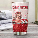 Personalized Cat Mom Tumbler Printed QTHY0112