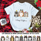 Personalized Merry Fluffmas Cat Lovers Tshirt Printed QTDT0112