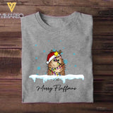 Personalized Merry Fluffmas Cat Lovers Tshirt Printed QTDT0112