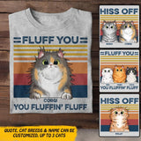 Personalized Fluff You Hiss Off Cat Lovers Christmas 3D Printed Tshirt QTDT0212