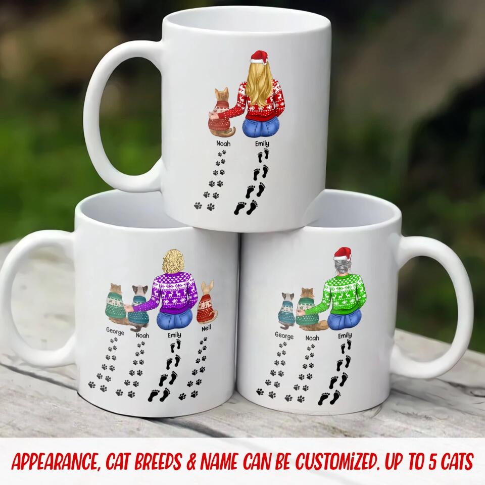 Personalized Meowy Catmas Woman Love Cat Christmas Tshirt Mug Printed 22DEC-DT02