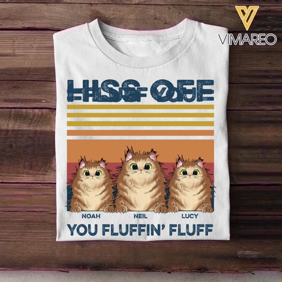 Personalized Fluff You Hiss Off Cat Lovers Christmas 3D Printed Tshirt QTDT0212