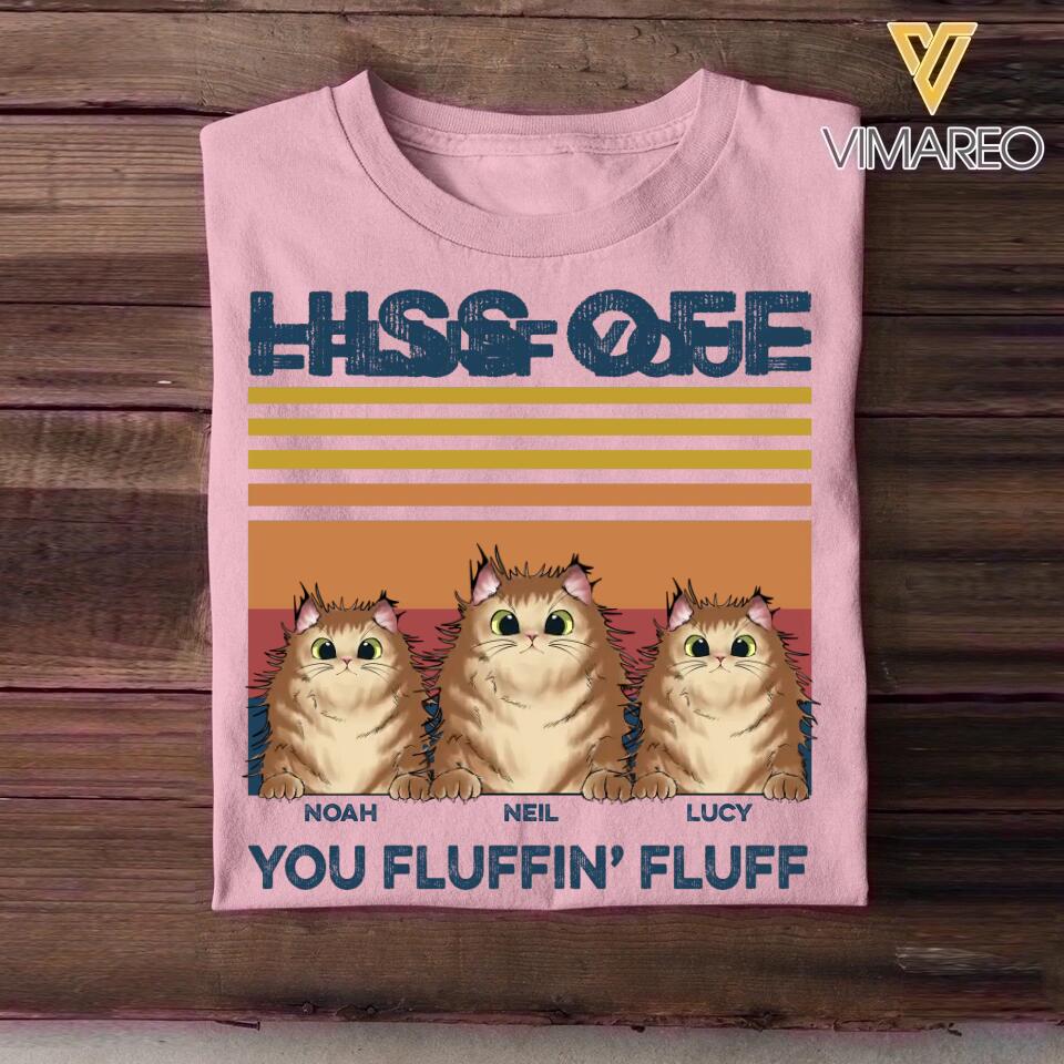 Personalized Fluff You Hiss Off Cat Lovers Christmas 3D Printed Tshirt QTDT0212